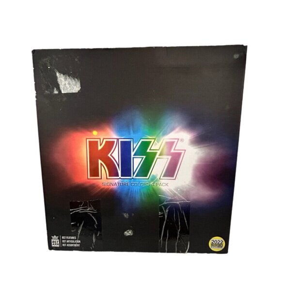 Kiss Signature Colors 4pk Action Figures BST AXN 2022 Convention Exclusive 2022